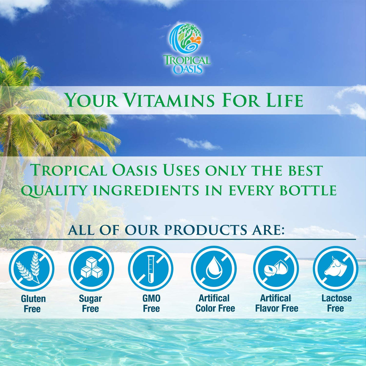 Tropical Oasis Ultra Max B12 5000mcg liquid drops lifestyle shot