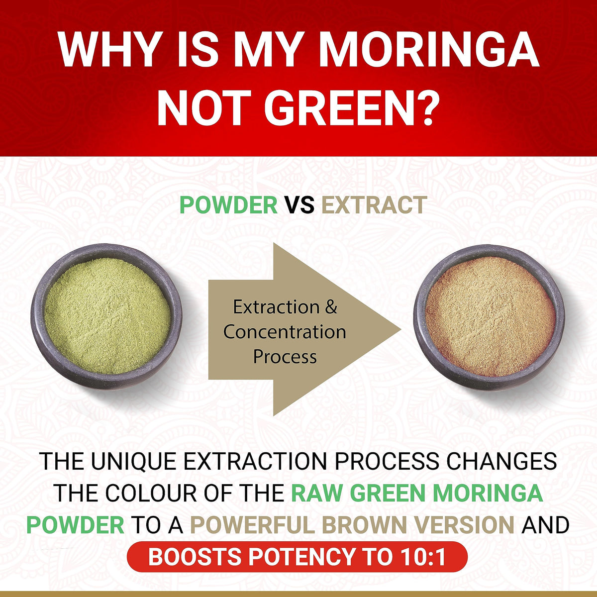 True Veda Organic Moringa Capsules open bottle showing capsules