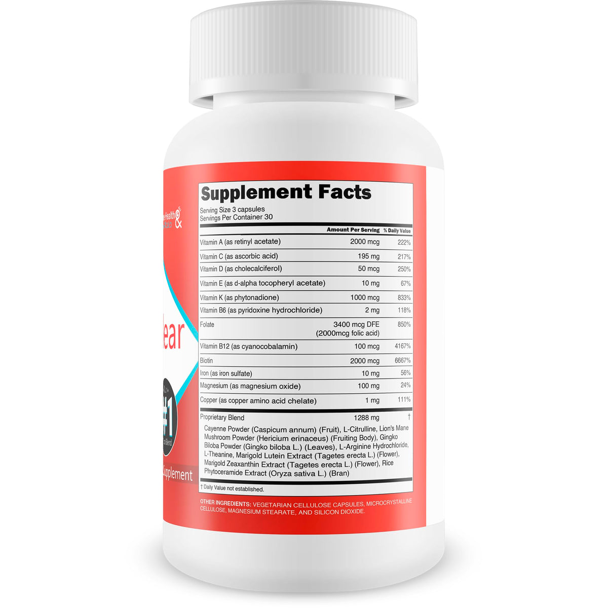 True You Health Pro VisiClear Vitamin A Vision Support capsules side view