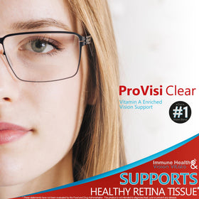 True You Health Pro VisiClear Vitamin A Vision Support capsules with a measuring spoon