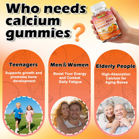 tsunshnes Calcium Citrate Gummies on a wooden table