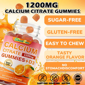 tsunshnes Calcium Citrate Gummies with orange slices