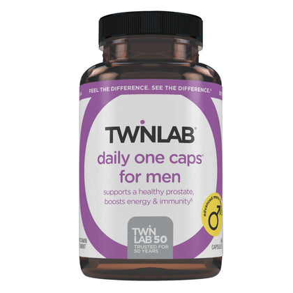 Twinlab Men's Daily One 60 count multivitamin capsules front view