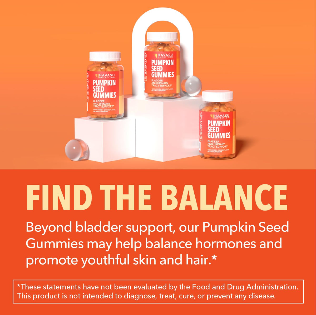 Two HAVASU NUTRITION Pumpkin Seed Oil Gummies