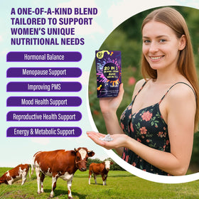 tzaxyan 20-In-1 Beef Organ Supplement for Women capsule close-up