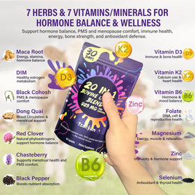 tzaxyan 20-In-1 Beef Organ Supplement for Women with herbs
