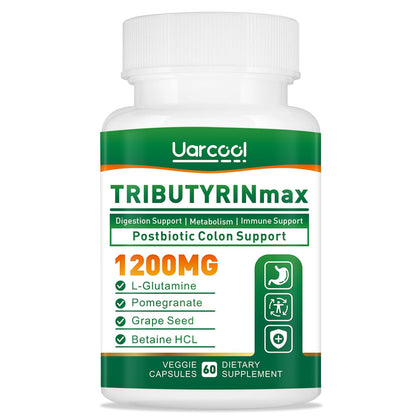 Uarcool TRIBUTYRINmax 1200mg supplement bottle front view