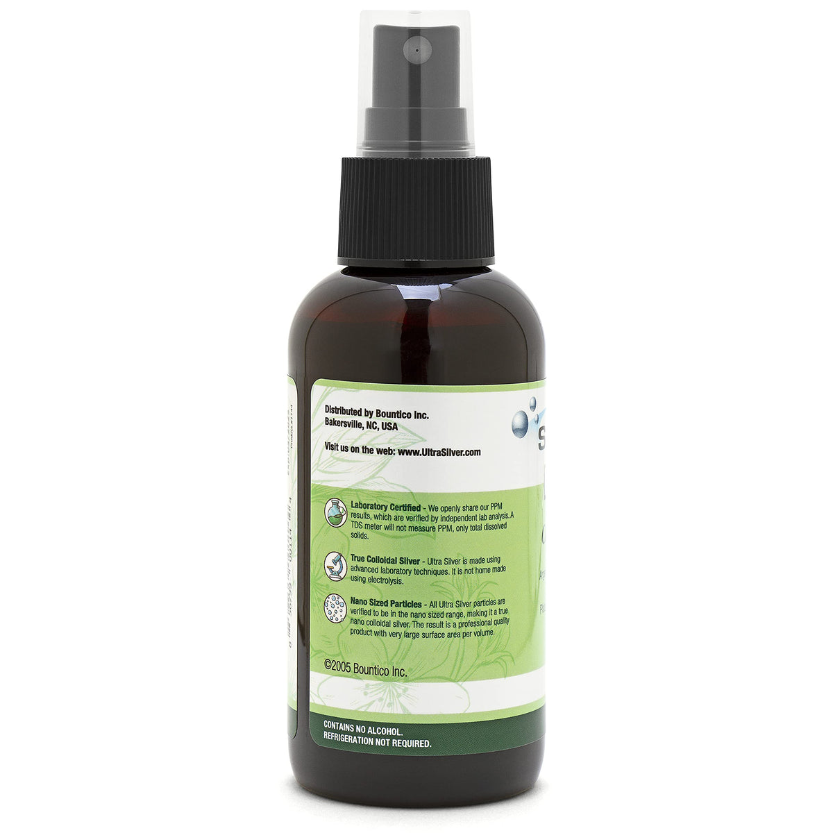Ultra Silver Colloidal Silver Fine Mist Spray 500 PPM side view