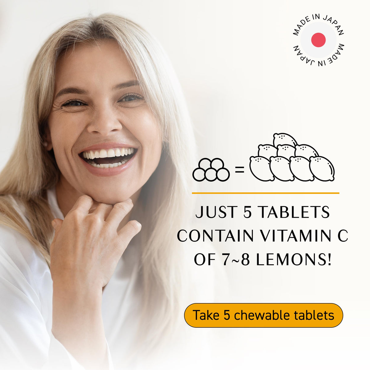 Umeken C-Balance Vitamin C Chewables open bottle showing contents