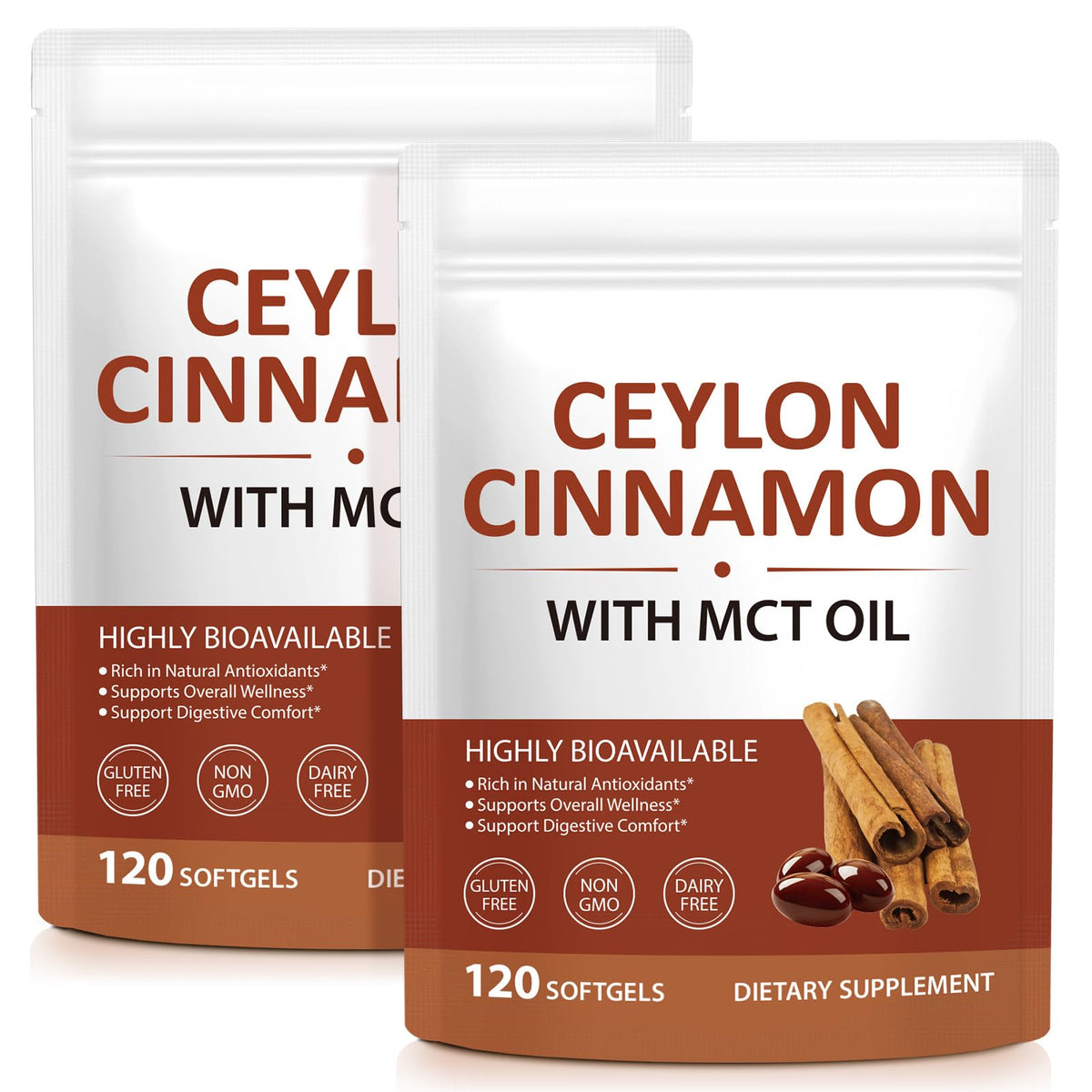 UXENPHXF Ceylon Cinnamon Capsules front view with packaging