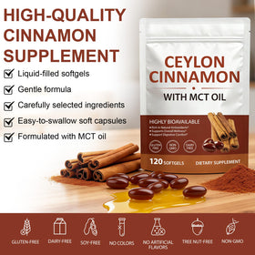UXENPHXF Ceylon Cinnamon Capsules in hand for size reference