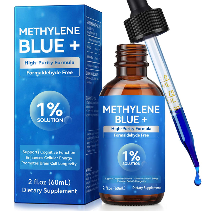 Vawcrn Methylene Blue Drops 2.0 Fl Oz glass bottle front view