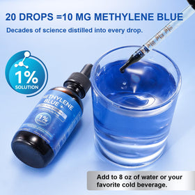 Vawcrn Methylene Blue Drops 2.0 Fl Oz label close-up