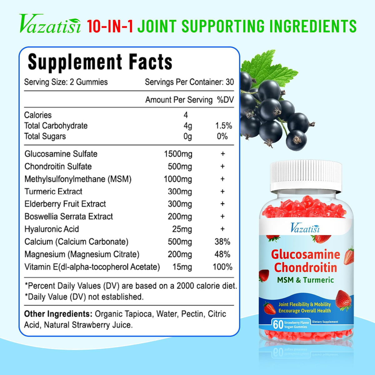 Vazatisi Glucosamine Chondroitin Gummies packaging