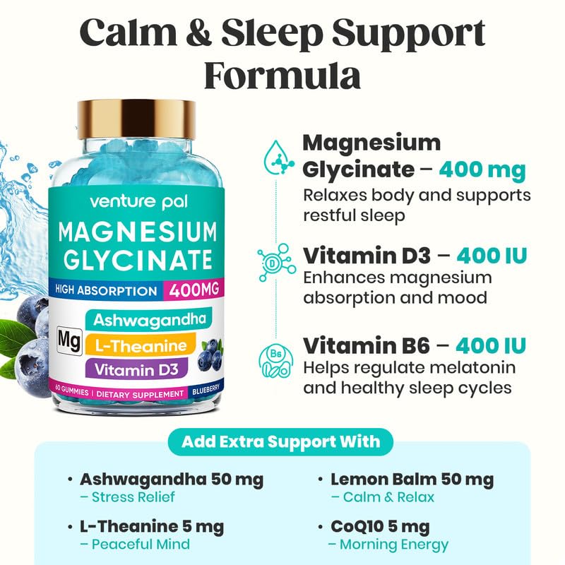 Venture Pal Magnesium Glycinate Gummies 400mg close-up of gummies