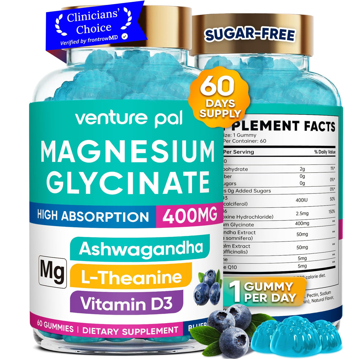 Venture Pal Magnesium Glycinate Gummies 400mg front view