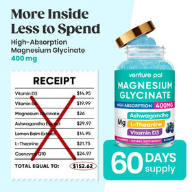 Venture Pal Magnesium Glycinate Gummies 400mg in a bowl