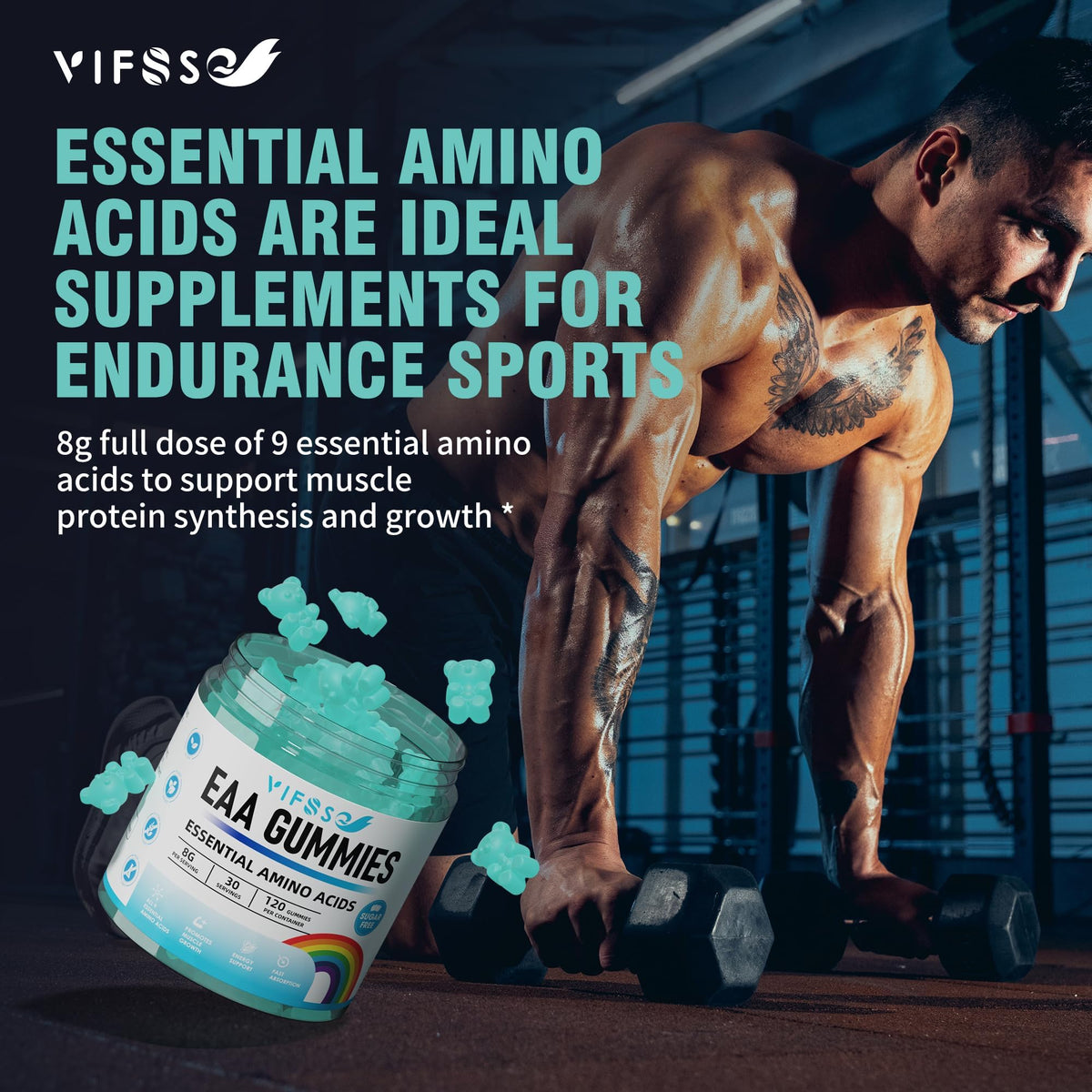 VIFSSG EAA Gummies nutritional information label