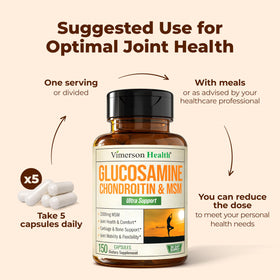 Vimerson Health Glucosamine Chondroitin MSM 1500mg capsules close-up