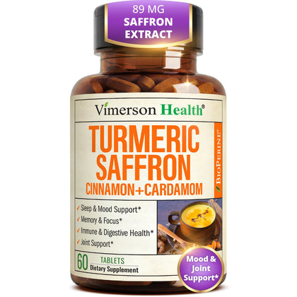 Vimerson Health Saffron Supplements 60 Tablets front view