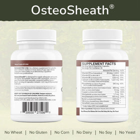 Vinco OsteoSheath capsules showing the allergen-free formula