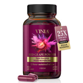 VINIA Piceid Resveratrol Capsules bottle front view