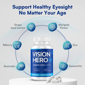 Vision Hero Advanced Vision Support 60 Capsules back view