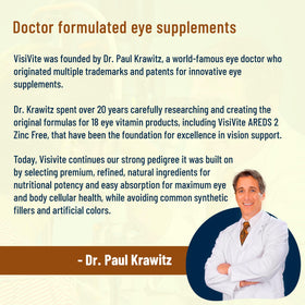 VisiVite AREDS 2 Eye Vitamins Zinc Free ingredients list