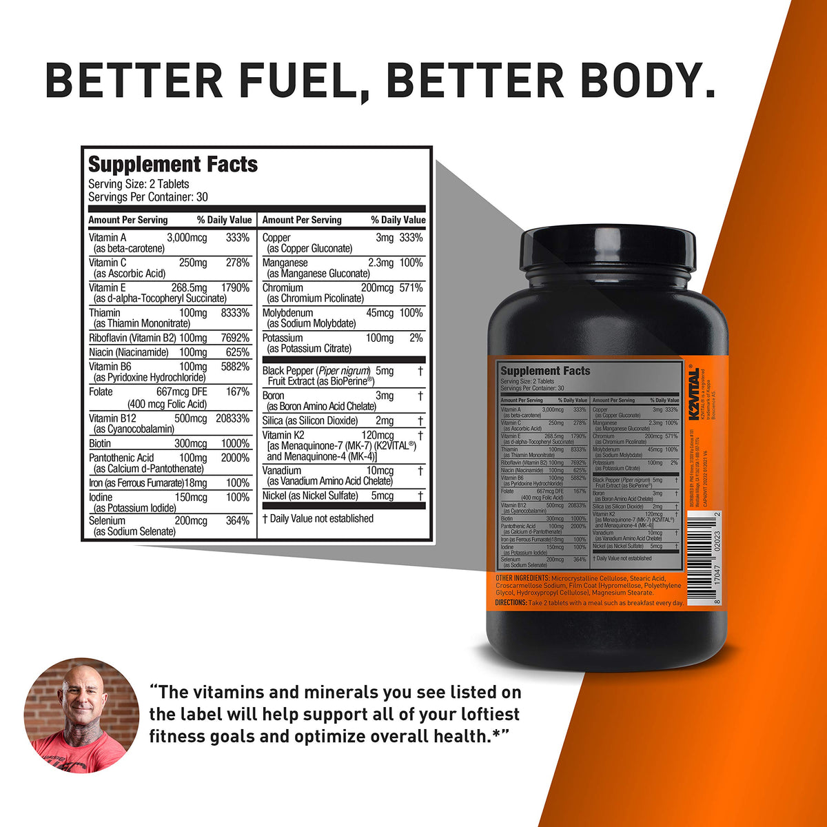 Vita JYM Daily Multivitamin side view with label