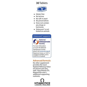 Vitabiotics Osteocare 30 Tablets side view