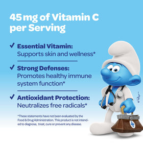 VITABURST Smurfs Liquid Vitamin C Drops serving size of 1mL