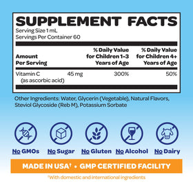 VITABURST Smurfs Liquid Vitamin C Drops with dropper