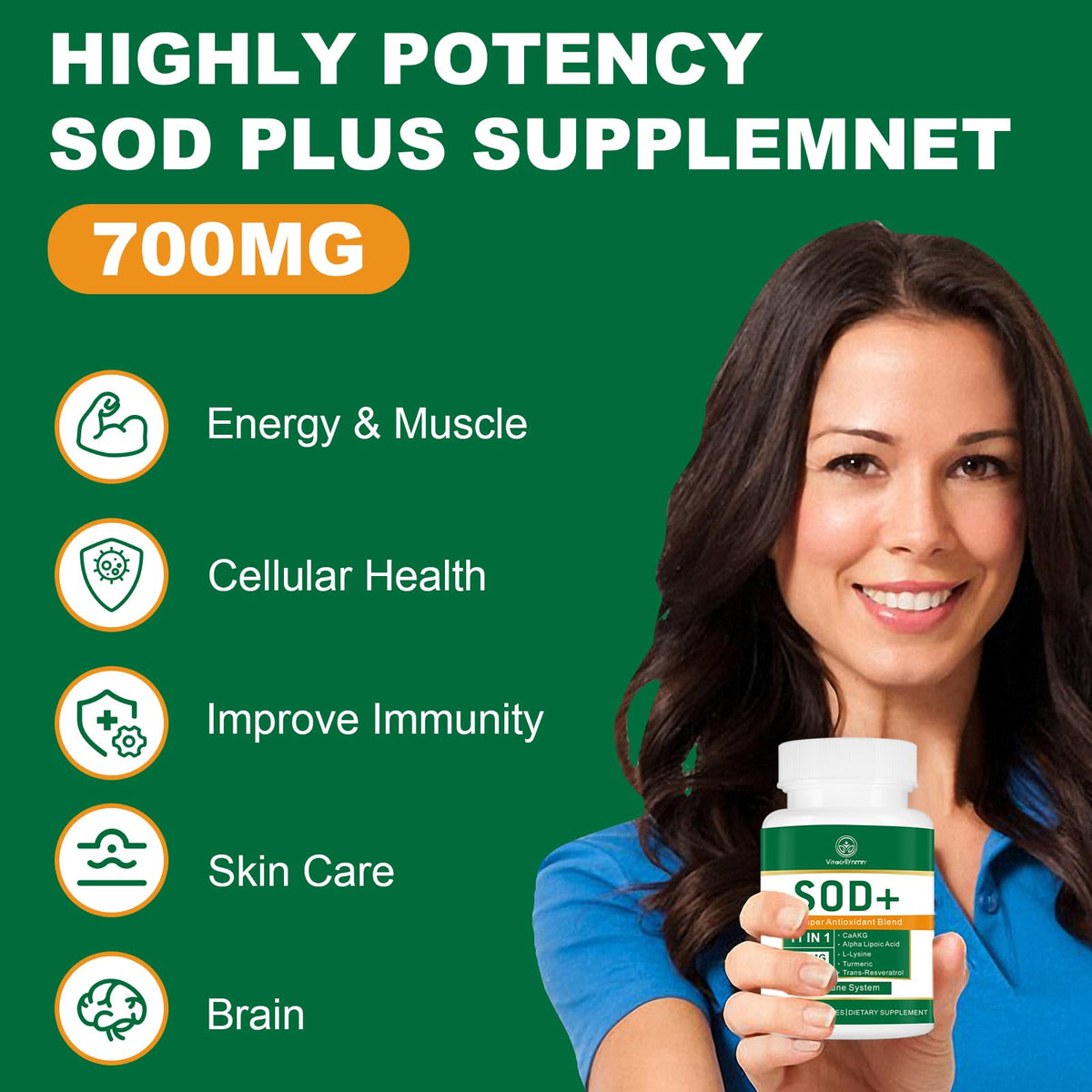 VITACRLLYNMN Superoxide Dismutase 700MG supplement ingredients list