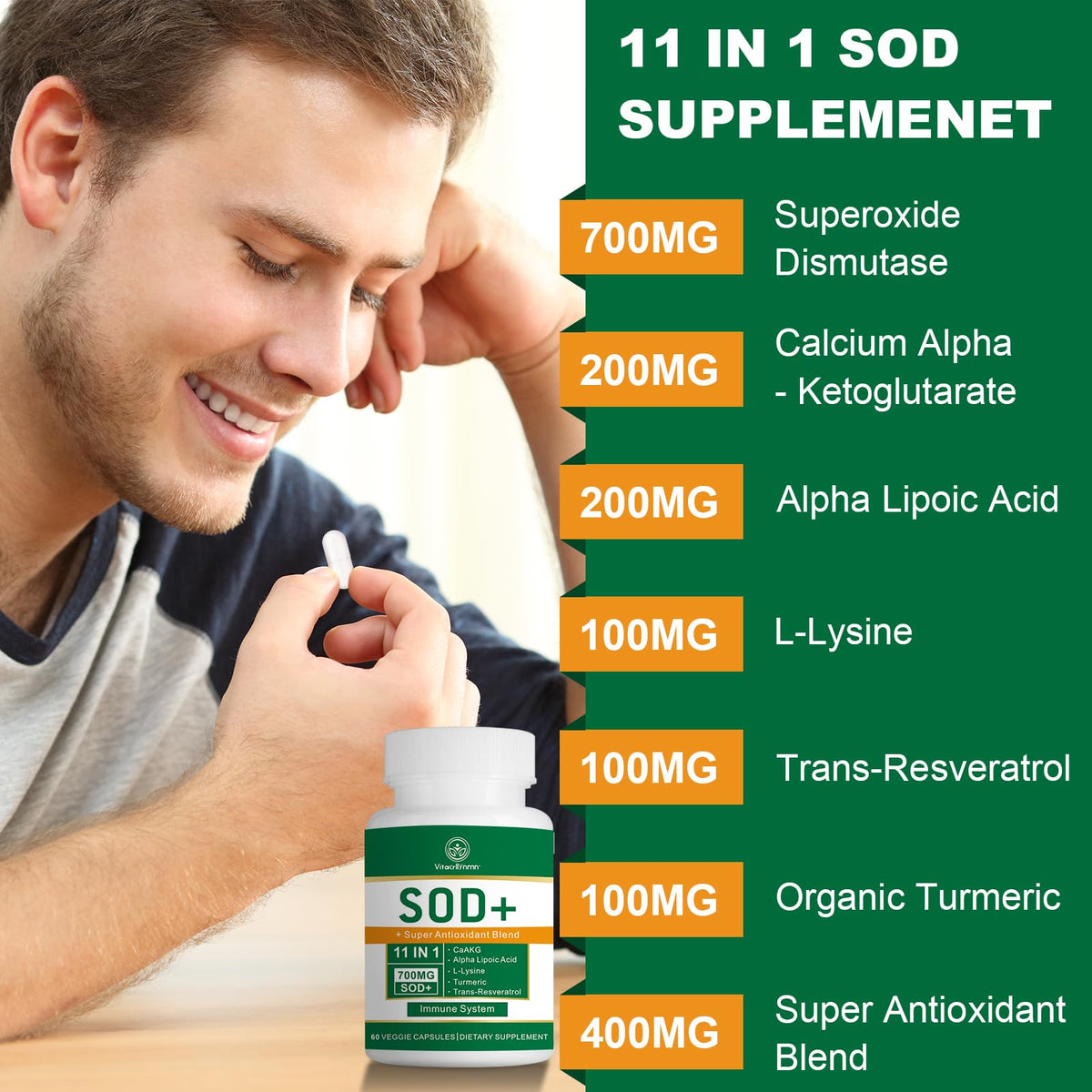 VITACRLLYNMN Superoxide Dismutase 700MG supplement packaging