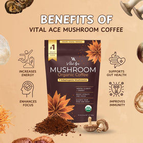 Vital Ace Organic Mushroom Coffee Blend nutritional information