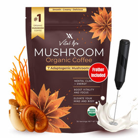 Vital Ace Organic Mushroom Coffee Blend packaging front view