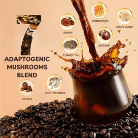 Vital Ace Organic Mushroom Coffee Blend powder in a cup