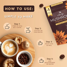 Vital Ace Organic Mushroom Coffee Blend preparation process