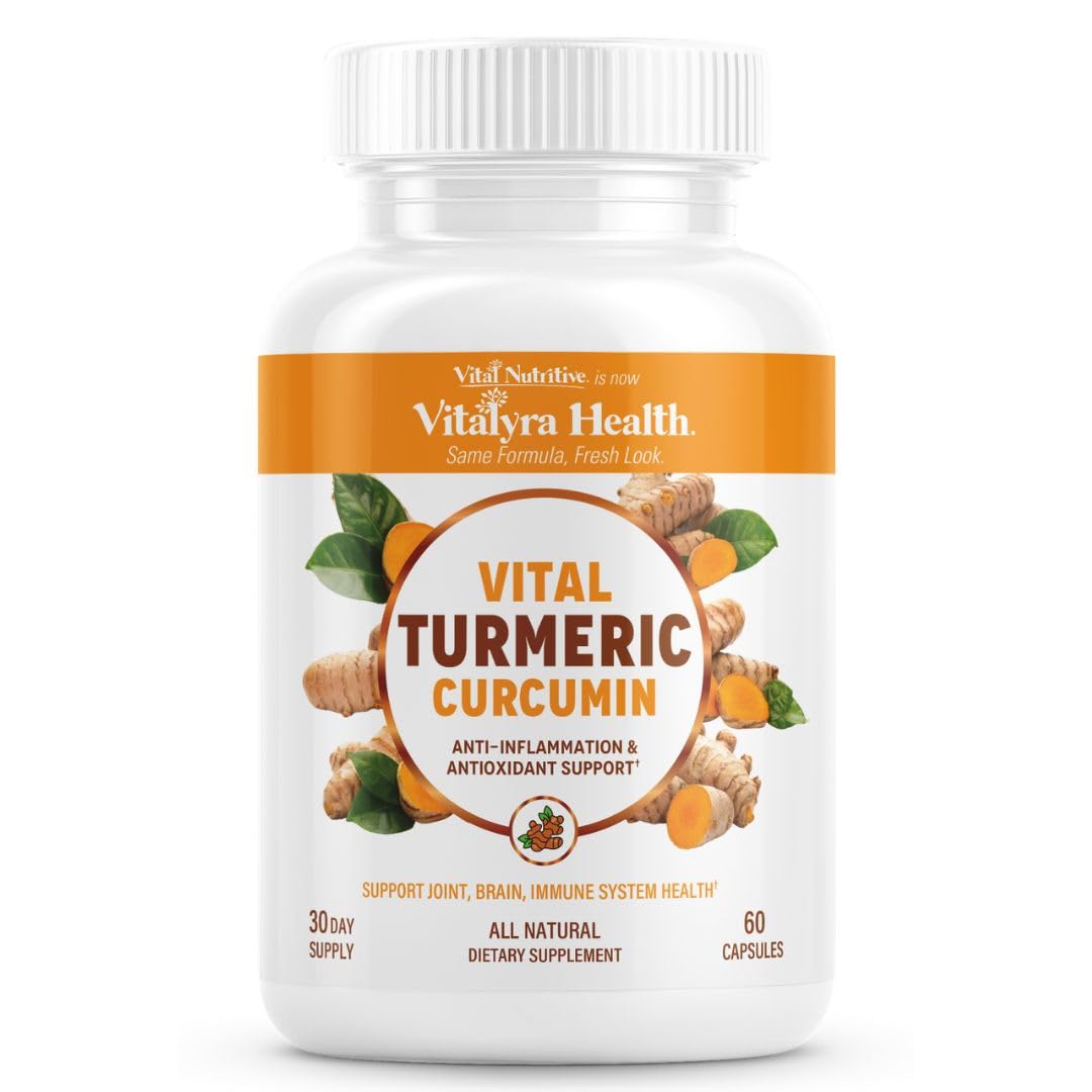 VITAL NUTRITIVE Turmeric Curcumin 655mg capsules front view