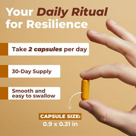VITAL NUTRITIVE Turmeric Curcumin 655mg capsules in hand