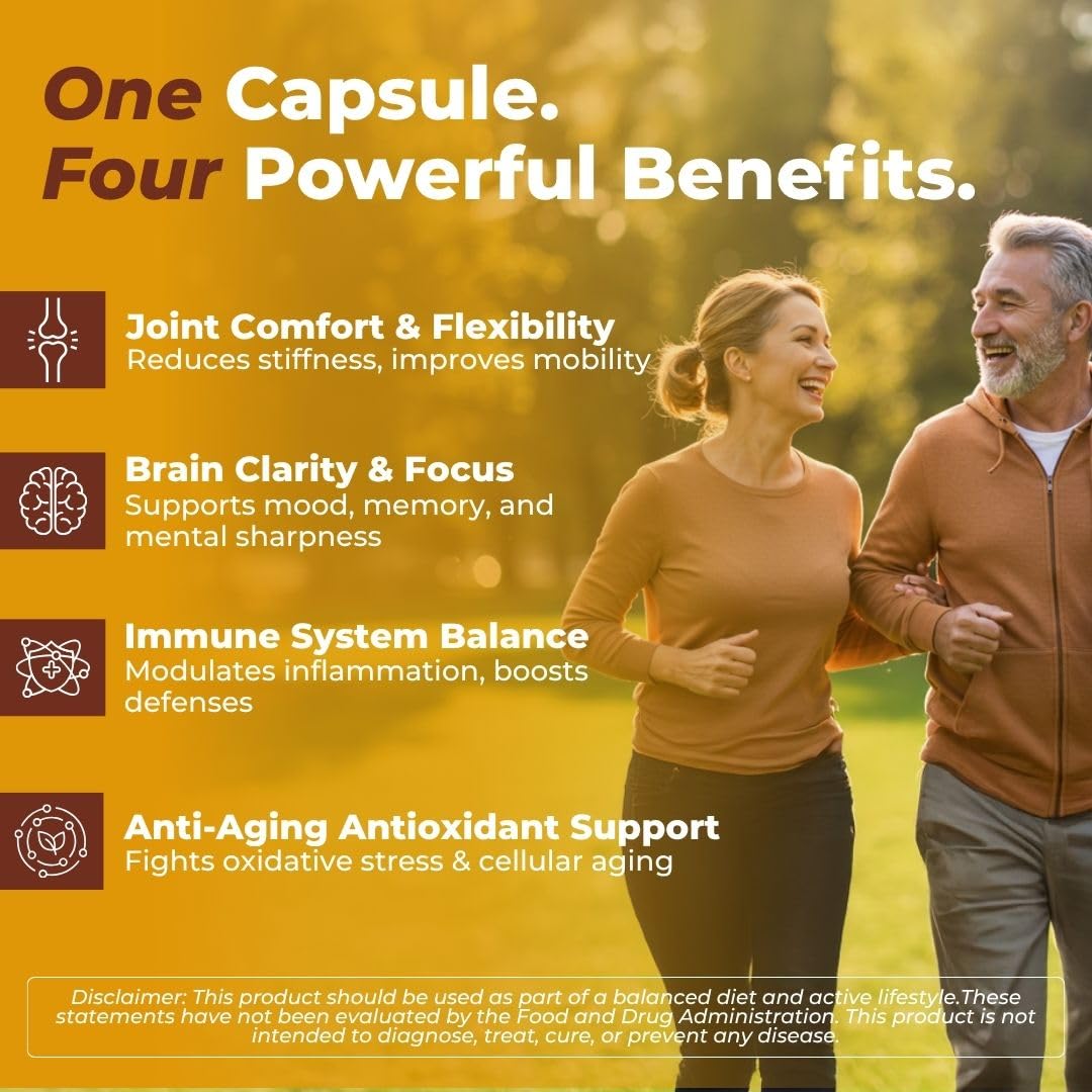 VITAL NUTRITIVE Turmeric Curcumin 655mg capsules on a wooden table