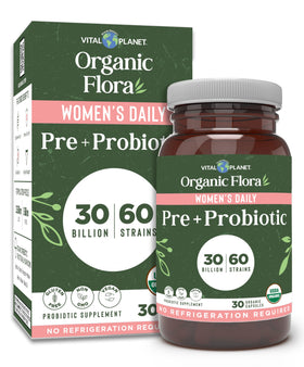 Vital Planet Organic Flora Probiotics for Women 30 Capsules front view
