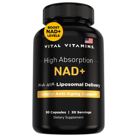 Vital Vitamins NAD+ Supplement 500mg front view