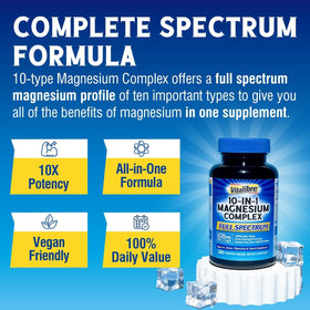 Vitalibre 10 in 1 Magnesium Complex bottle packaging