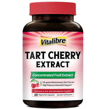 Vitalibre Tart Cherry Capsules 500 mg front view