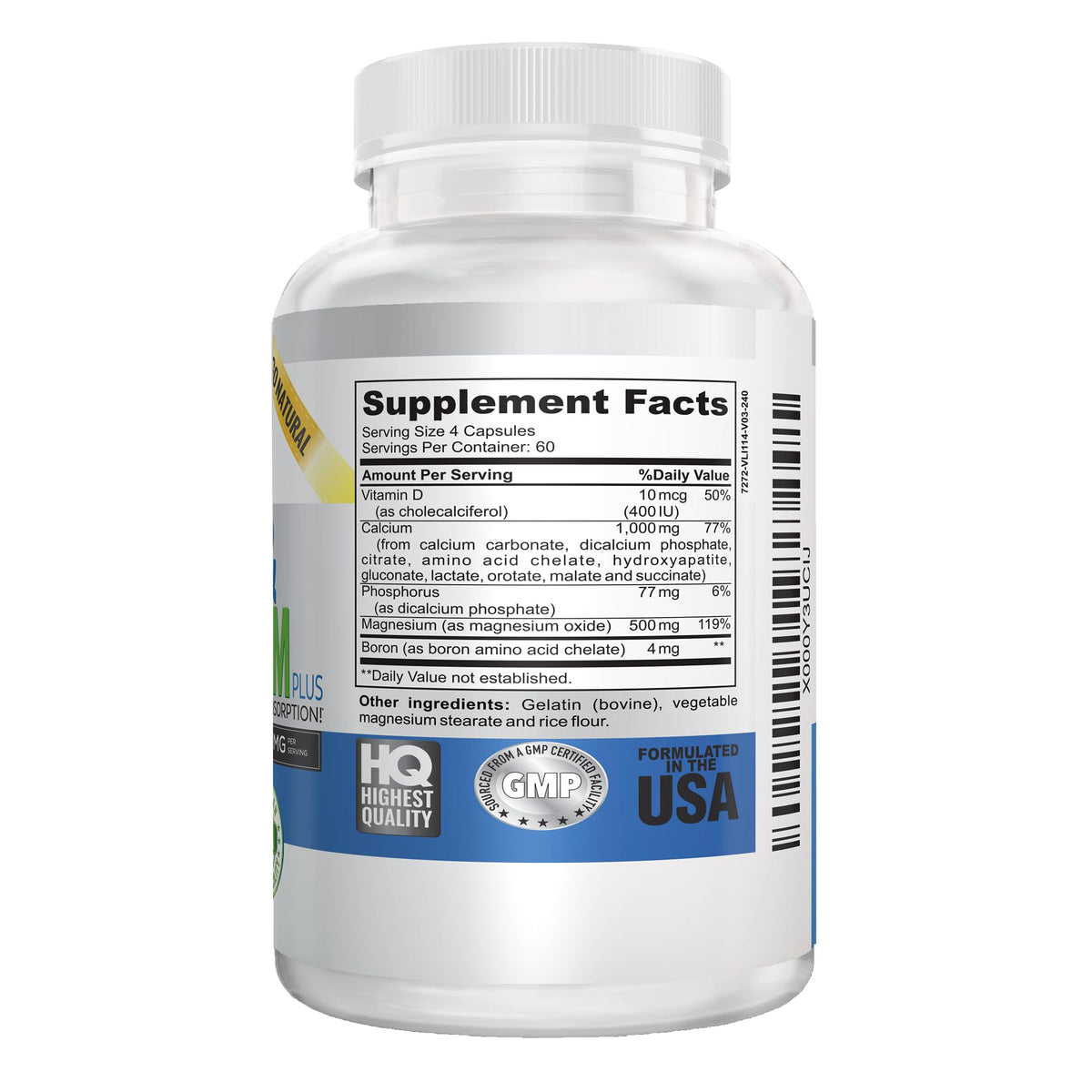 Vitalité Now! Calcium Magnesium Supplement 1000mg bottle with label