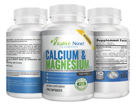 Vitalité Now! Calcium Magnesium Supplement 1000mg side view