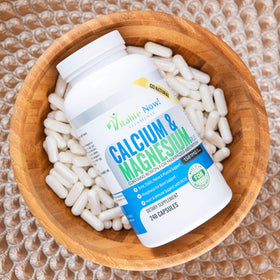 Vitalité Now! Calcium Magnesium Supplement 1000mg with measuring spoon