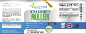 Vitalité Now! Mullein Capsules with label details