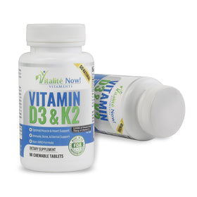 Vitalité Now! Vitamin D3 2000 IU + K2 MK7 capsule side view